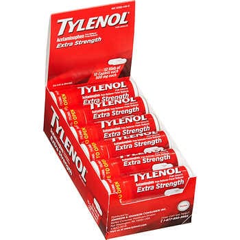 Tylenol Viên nén Acetaminophen tăng cường sức mạnh, 10 viên, 12 viên