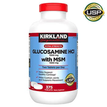 Kirkland Signature Glucosamine with MSM, 375 Viên nén