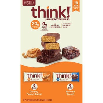 Think Thin High Protein Bar, Gói đa dạng, 2,1 oz, 18 viên