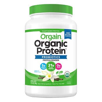 Bột Protein thực vật hữu cơ Orgain USDA, Đậu vani, 2,74 pound