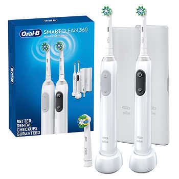 Bàn chải đánh răng điện có thể sạc lại Oral-B Smart Clean 360, 2 gói