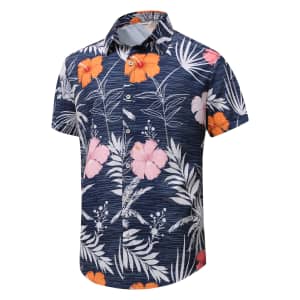 Simasha Men's Hawaii Floral Shirt