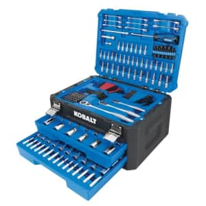 Kobalt 277-Piece SAE & Metric Ba Laned Chrome Mechanics Công cụ Đặt w/ Hard Case