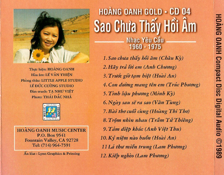 Hoàng Oanh – sao chưa thấy hồi âm