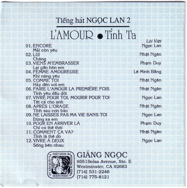 Ngọc Lan – Tình ta – Nhạc pháp lời việt