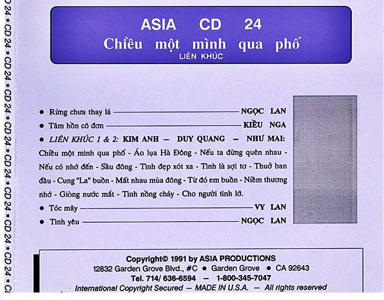 Asia – Chiều một mình qua phố