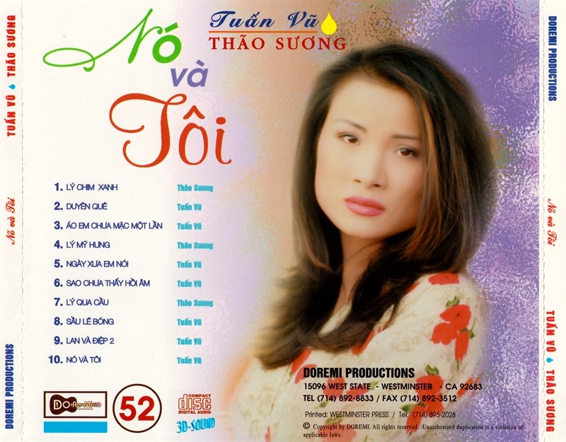 Nó và Tôi- Tuấn Vũ- Thảo Sương (DoremiCD052)