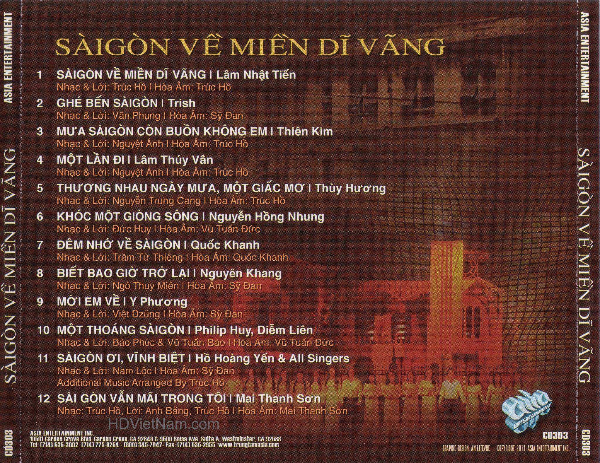 Sài Gòn về miền dĩ vãng (asia 303)