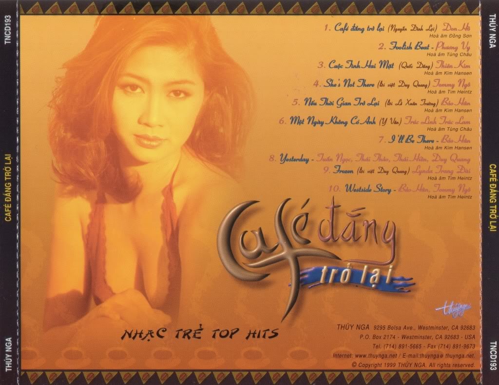 Top hits 1- Café đắng trở lại (TNCD193)