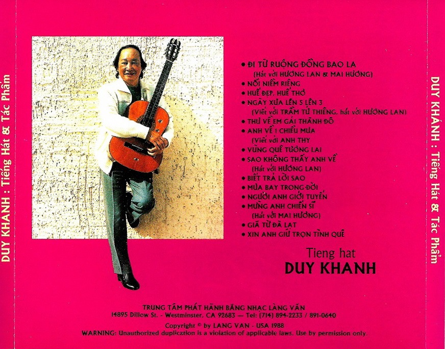 Tiếng hát Duy Khanh (Làng Văn CD)