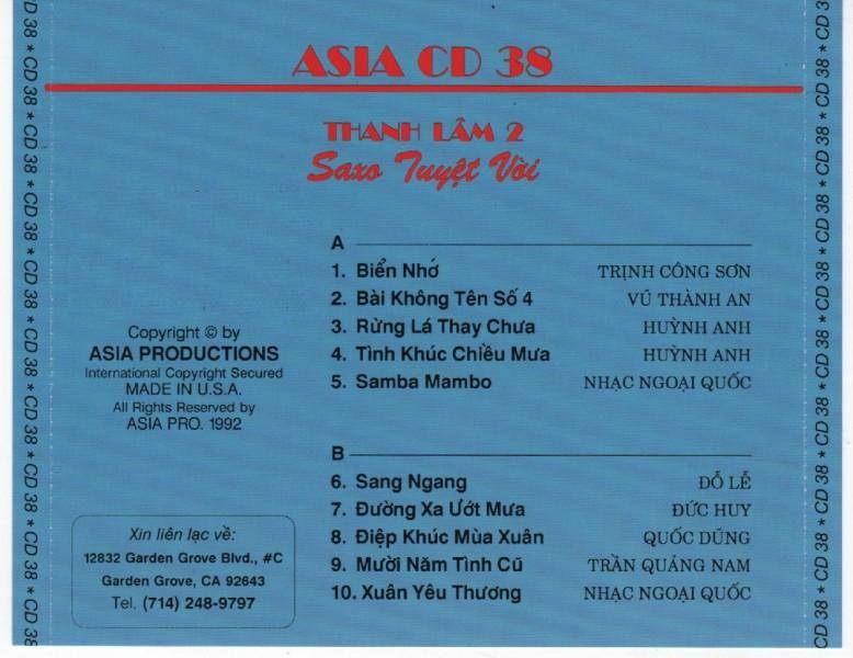 Saxophone tuyệt với – Thanh Lâm 2( asia38)