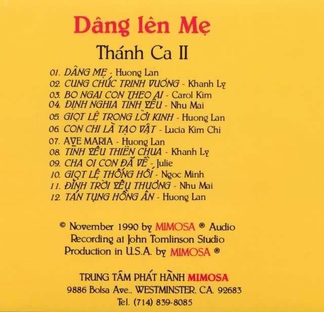 Thánh ca 2 – Dâng lên mẹ