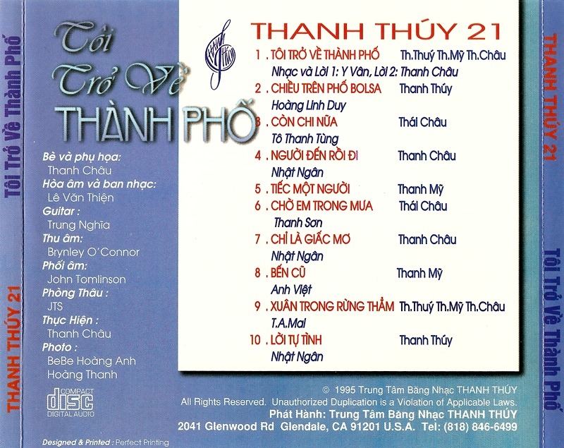 Tôi trở về thành phố (Thanh Thúy CD21)