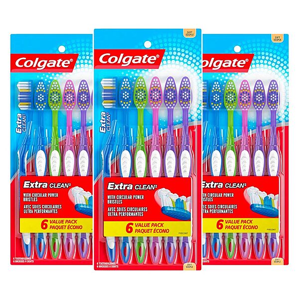 Bàn chải đánh răng Colgate Extra Clean 6-Count (Mềm)