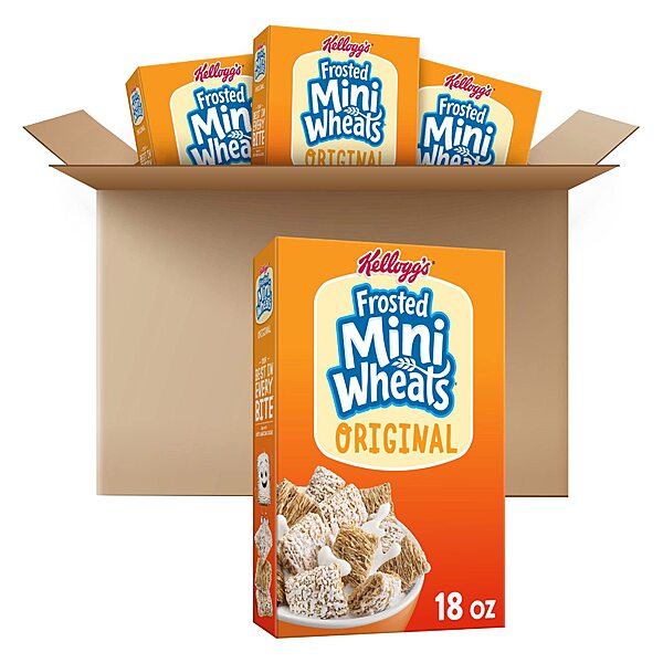 4-Pack 18-Oz Kellogg's Frosted Mini-Wheats Breakfast Cereal