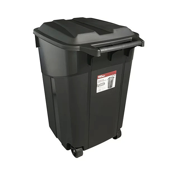 Thùng rác nhựa nặng có bánh xe siêu bền 45 gallon có nắp đậy kèm theo