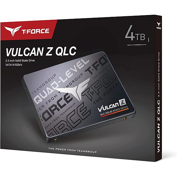 4TB TEAMGROUP T-Force Vulcan Z SLC Cache 3D NAND QLC 2.5" SATA III SSD