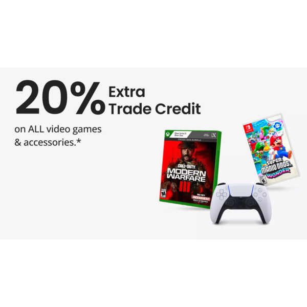 GameStop: Tín dụng cửa hàng bổ sung 20% ​​khi đổi trò chơi, giao dịch Xbox Series S/X/PS5, Nhận