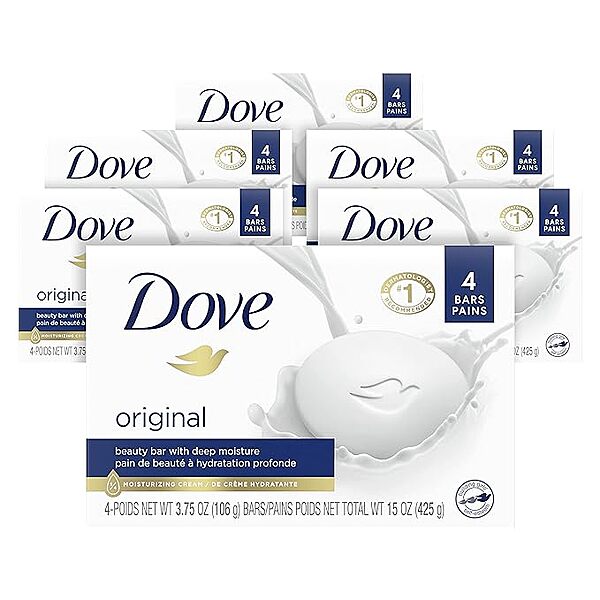 Xà phòng Dove Original Beauty Bar 24 gói 3,75-Oz với ¼ kem dưỡng ẩm