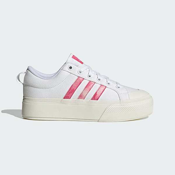 adidas Women's Shoes: Bravada 2.0 Platform Shoes (Cloud White / Pink Fusion)