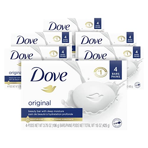 Xà phòng Dove Original Beauty Bar 24 gói 3,75-Oz với ¼ kem dưỡng ẩm