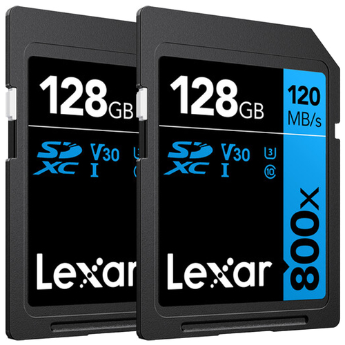 128GB Lexar 800x UHS-I SDHC Memory Cards: 4-Pack $21, 3-Pack $17, 2-Pack