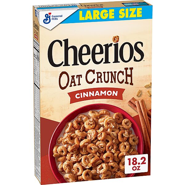 18.2-Oz Cheerios Oat Crunch Cinammon Breakfast Cereal