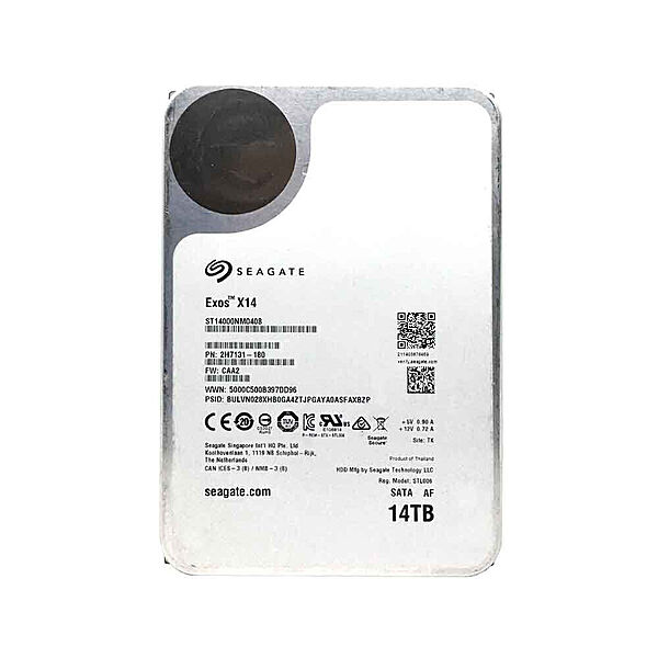 Ổ cứng doanh nghiệp 14TB Seagate EXOS X14 7200 RPM 3,5" SATA III (Đã được tân trang lại)