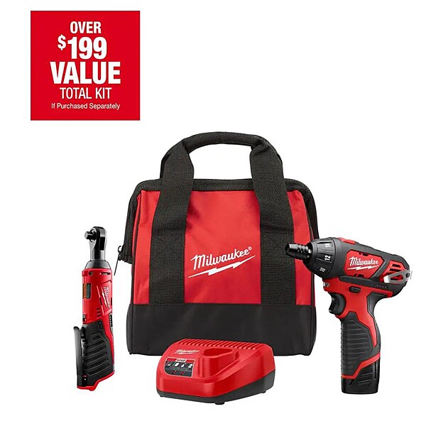 Bộ công cụ kết hợp tuốc nơ vít/bốc vít không dây 3/8" Milwaukee M12 12V