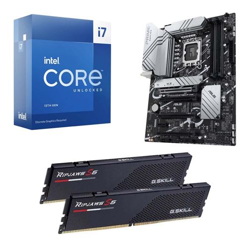 Combo Intel Core i7-13700K + ASUS Z790-P DDR5 Mobo + G.Skill 32GB DDR5-6000 RAM Combo