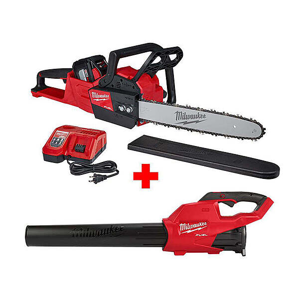 Bộ dụng cụ máy cưa và máy thổi không dây Milwaukee M18 FUEL 18V 16"