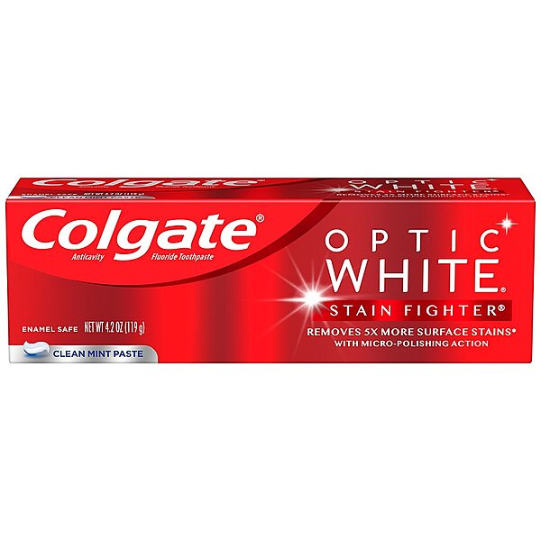 Colgate: Kem đánh răng Optic White 4,2oz + Nước súc miệng Optic White 16oz + Tiền mặt $3 W