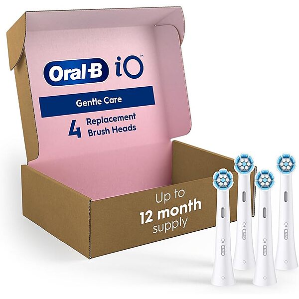 Đầu bàn chải thay thế chăm sóc nhẹ nhàng dòng 4-Count Oral-B iO (Trắng)