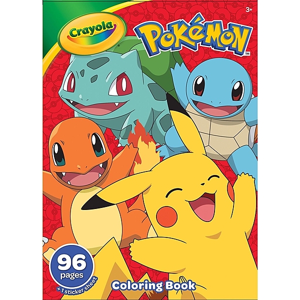 Sách tô màu Pokémon Crayola 96 trang kèm nhãn dán