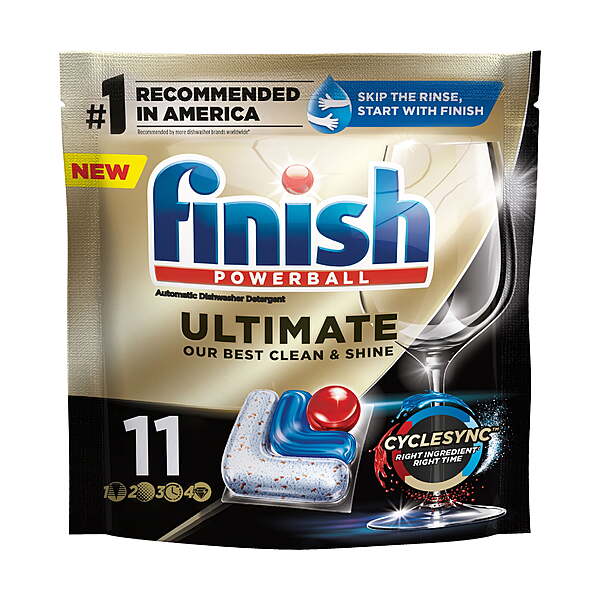 Tab chất tẩy rửa máy rửa chén tối ưu 11-Count Finish + $3 Walmart Cash