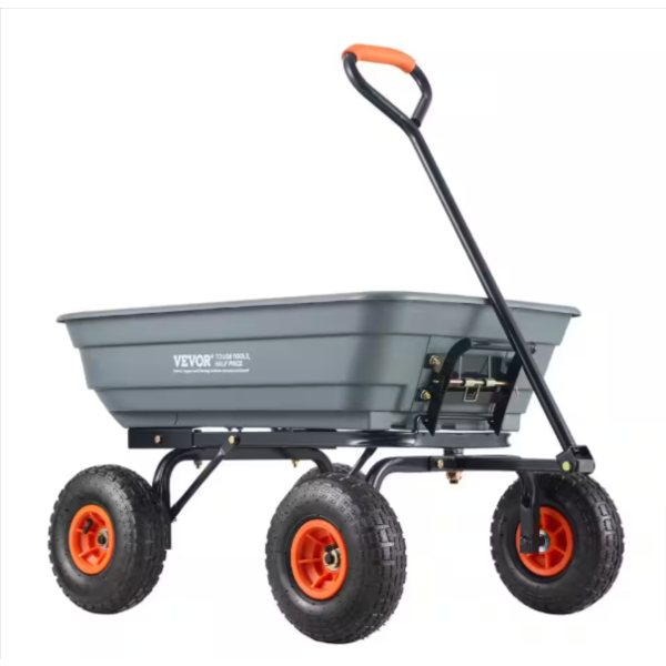 4-Cu-Ft Vevor Poly Garden Cart (600-Lb Capacity)