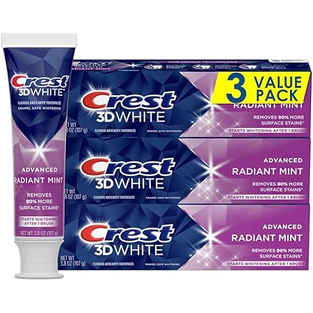 Kem đánh răng cao cấp 3D White Crest 3D White 3,8-Oz (Bạc hà rạng rỡ)