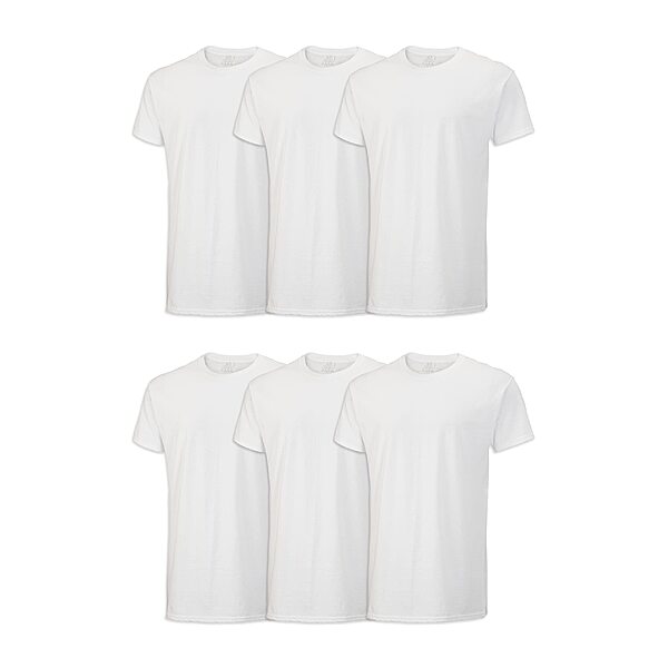 6-Pack trái cây của đàn ông Loom 100% Cotton Holded Crew T-hirt ( Trắng)