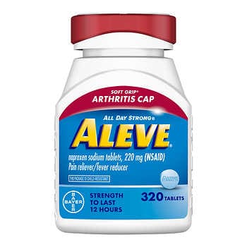 Aleve Naproxen Natri 220 mg. Thuốc giảm đau/hạ sốt Soft Grip Arthritis Cap, 320 Viên