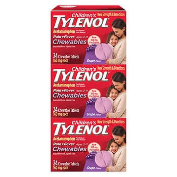 Tylenol vị nho cho trẻ em, 72 Viên nén nhai