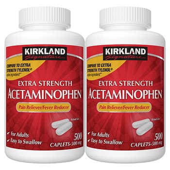 Kirkland Signature Extra Strength Acetaminophen 500 mg., 1.000 Viên nén