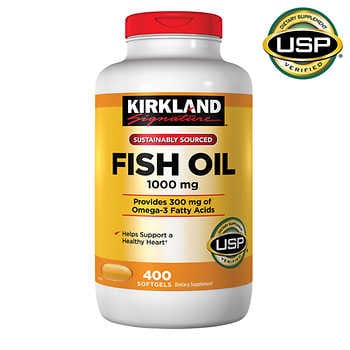 Dầu cá Kirkland Signature 1000 mg., 400 Viên nang mềm