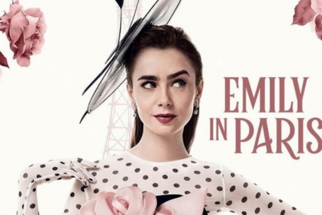 Lily Collins mặc đầm Đỗ Mạnh Cường trên poster phim 'Emily in Paris'