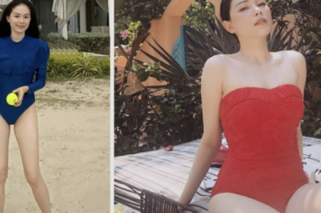 Linh Rin hiếm hoi diện bikini khoe sắc vóc sau sinh