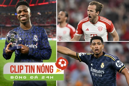 Real đấu Bayern nảy lửa Cúp C1, Vinicius - Harry Kane lấn át Bellingham (Clip tin nóng Bóng đá 24H)