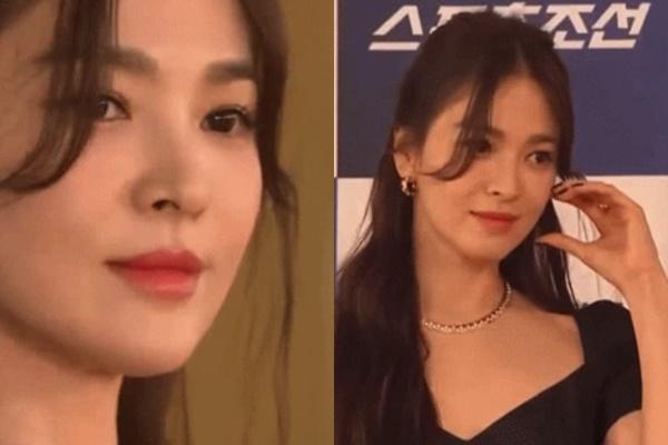 Song Hye Kyo trắng bật tông trên thảm đỏ Rồng Xanh, nổi trội dù qua cam thường