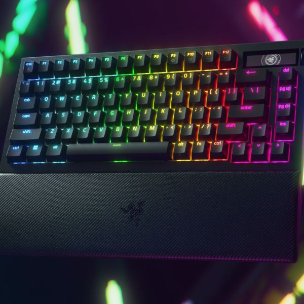 Razer giải phóng bàn phím không dây kiểu kế tiếp là BlackWidow 75% với màn hình OLED và nhiều thứ tự trước đó