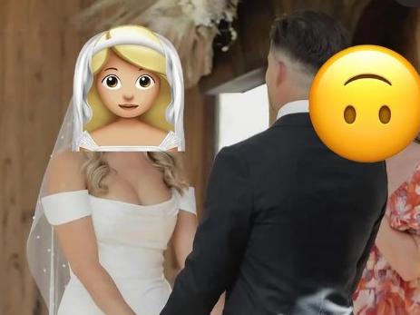 Odd detail in wedding snap fires up internet