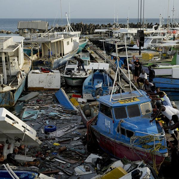 Hơn 26 chiếc thuyền bị chìm do bão Beryl ở Barbados