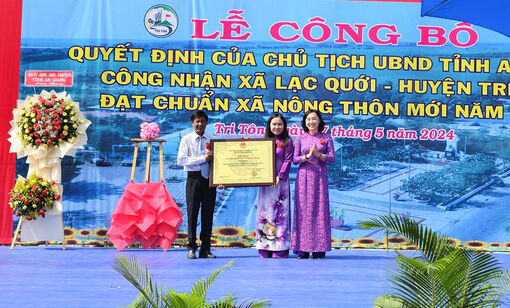 Xã Lạc Quới được công nhận đạt chuẩn xã nông thôn mới